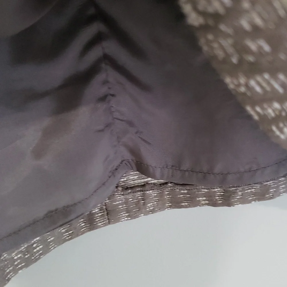 Helene Berman London Sheath Dress 10 Taupe V-Back Wedding Guest Cocktail Event